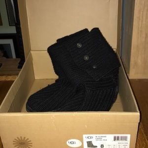 Black Knit Ugg boots